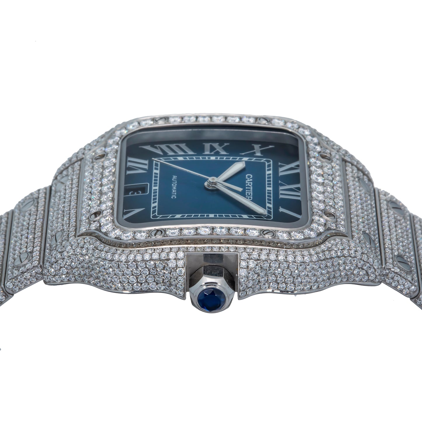 Santos Handset Moissanite Watch 40MM