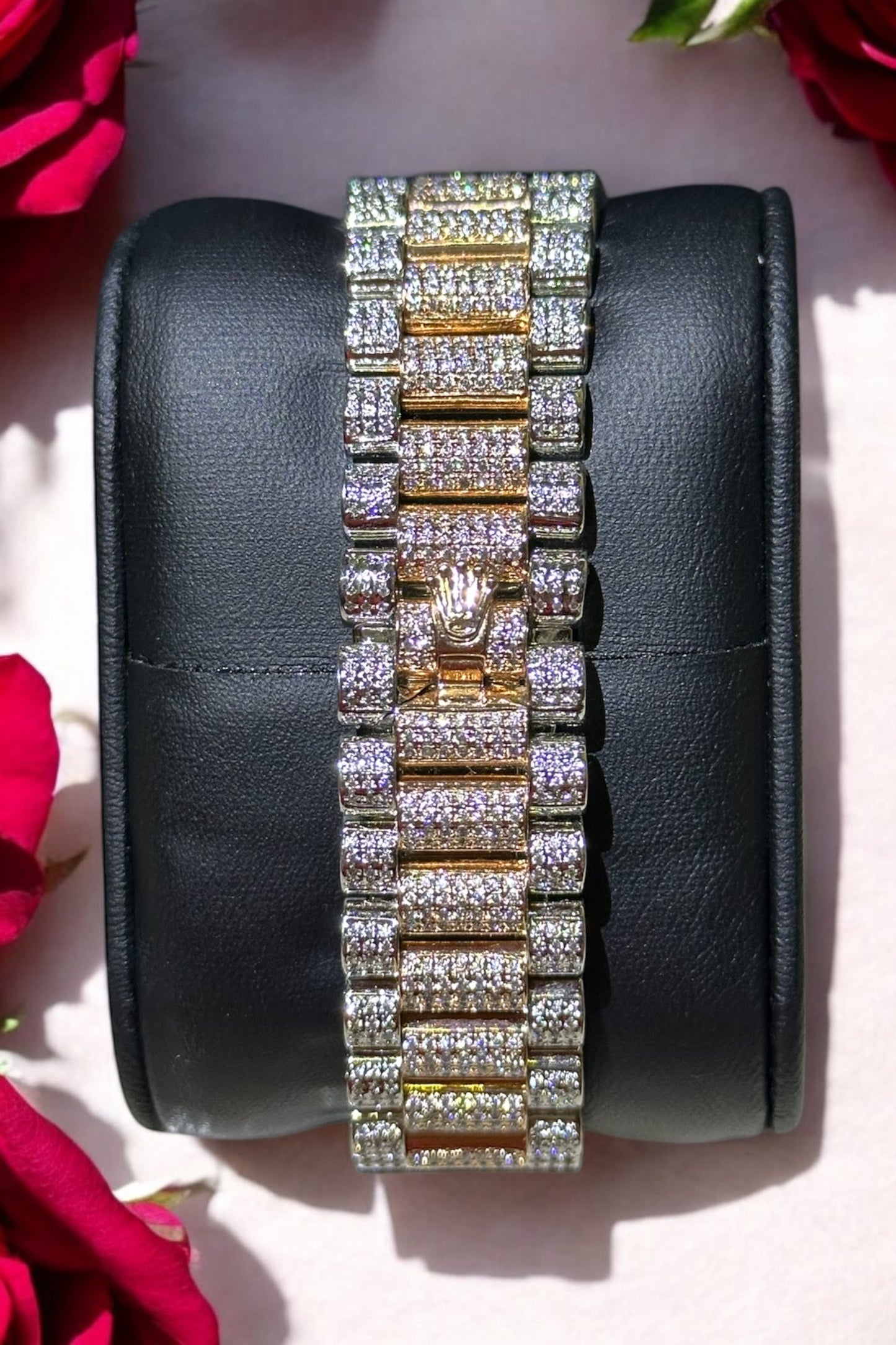 Rose Gold 41MM Handset Moissanite Watch 40MM